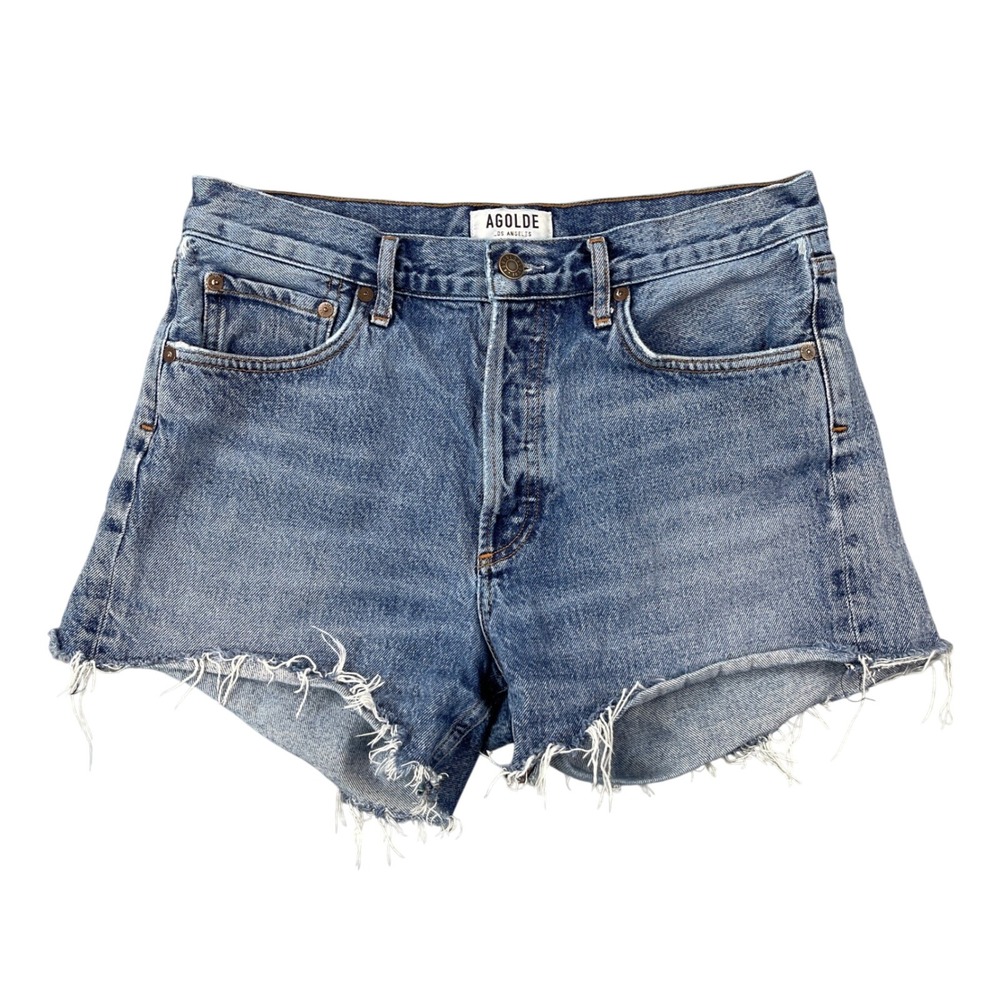 AGOLDE Micah Cut-Off Shorts Women 26 (Actual 29) Blue High Rise A112B-811
